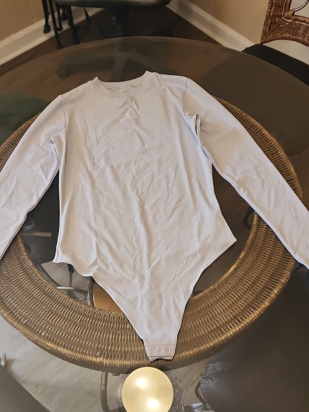 Jordan Light Blue Long Sleeve Bodysuit